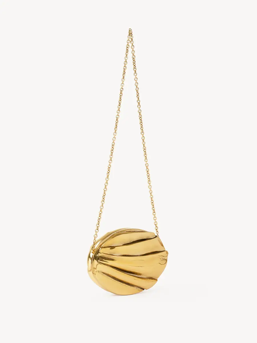 Chloé Chloé Plissé minaudière with chain in copper & brass | Thumbnail 4 Chloé Chloé Plissé minaudière with chain in copper & brass | Thumbnail 4