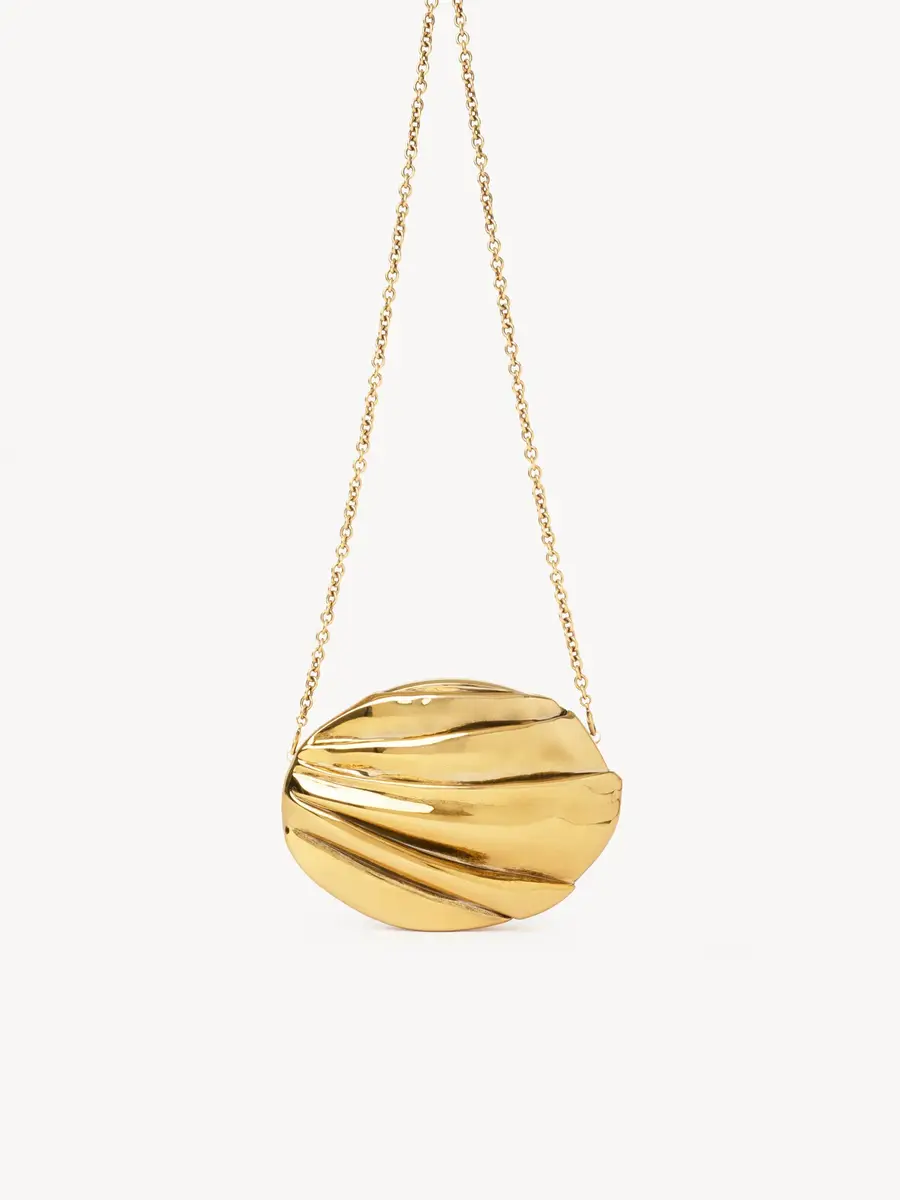 Chloé Chloé Plissé minaudière with chain in copper & brass | Thumbnail 5 Chloé Chloé Plissé minaudière with chain in copper & brass | Thumbnail 5
