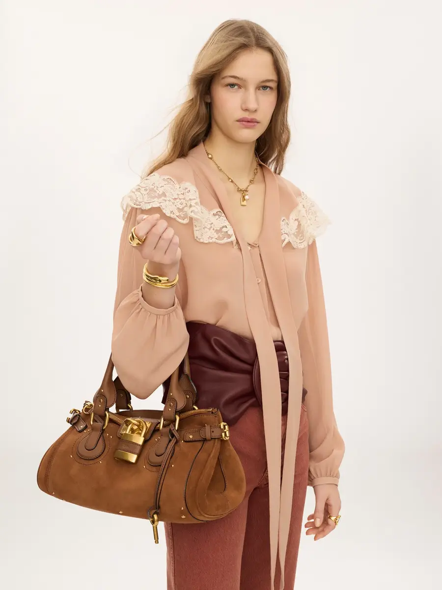 Chloé Paddington bag in suede leather | Thumbnail 3 Chloé Paddington bag in suede leather | Thumbnail 3