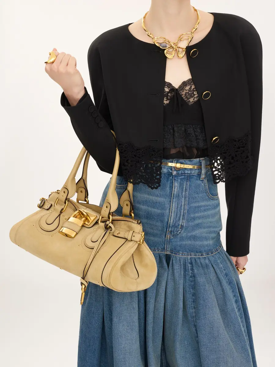 Chloé Paddington bag in suede leather | Thumbnail 3 Chloé Paddington bag in suede leather | Thumbnail 3
