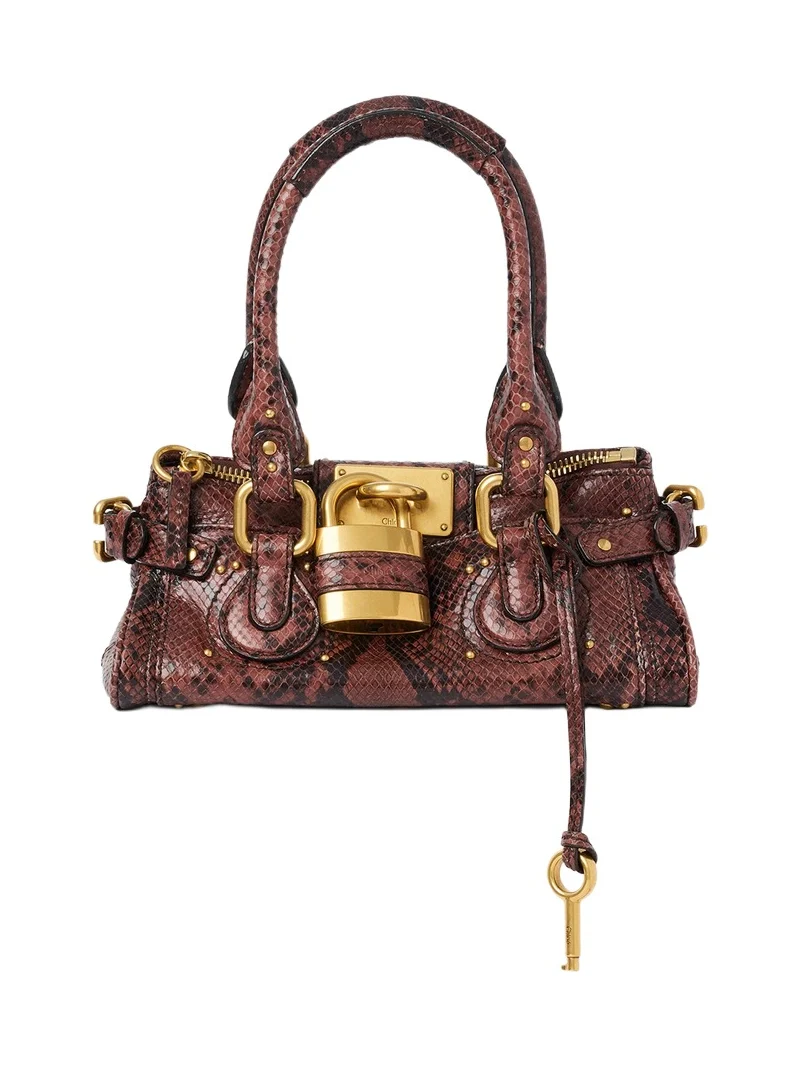 Small Paddington bag in python-effect leather Small Paddington bag in python-effect leather