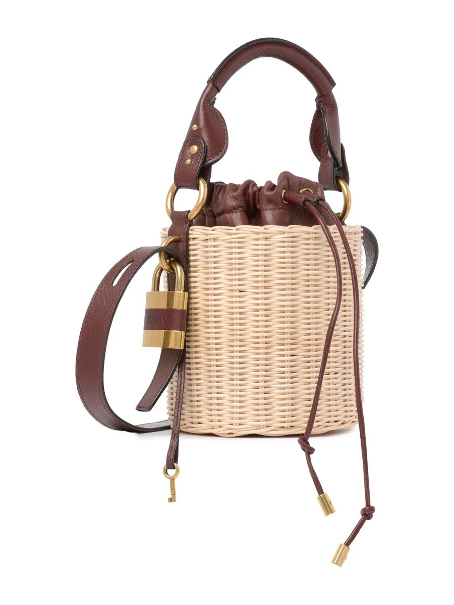 Chloé Small Paddington bucket bag in wicker