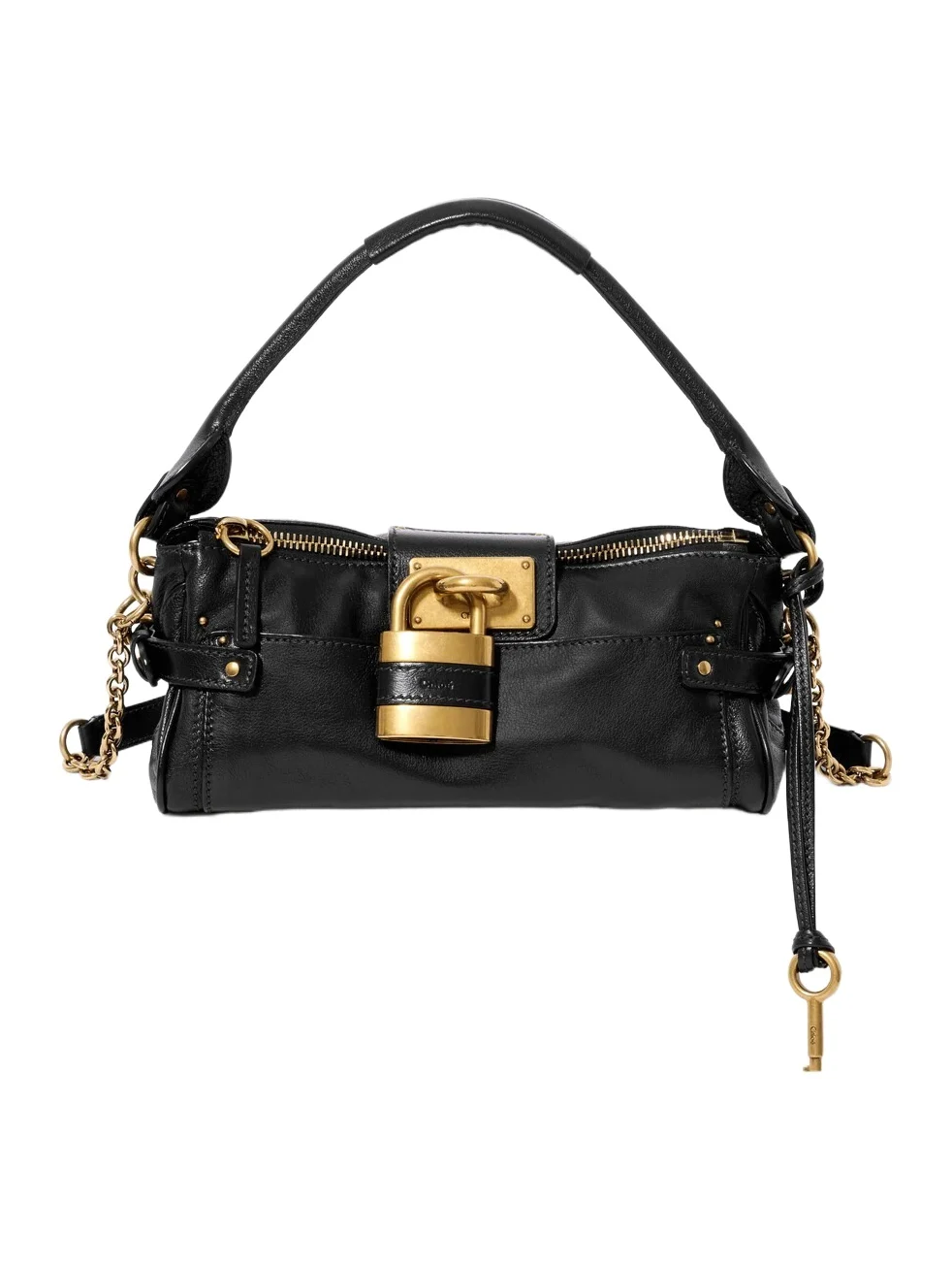 Chloé Small Paddington bag with strap in grained leather