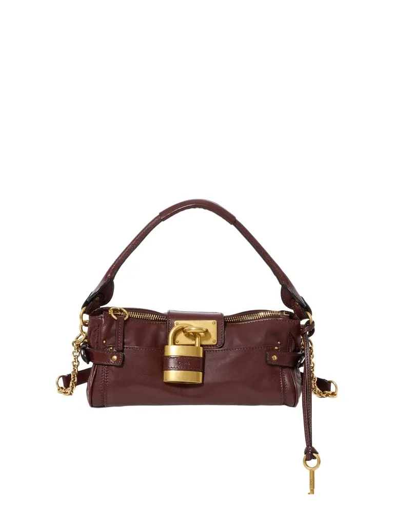 Chloé Small Paddington bag with strap in grained leather | Image 1 Chloé Small Paddington bag with strap in grained leather | Image 1