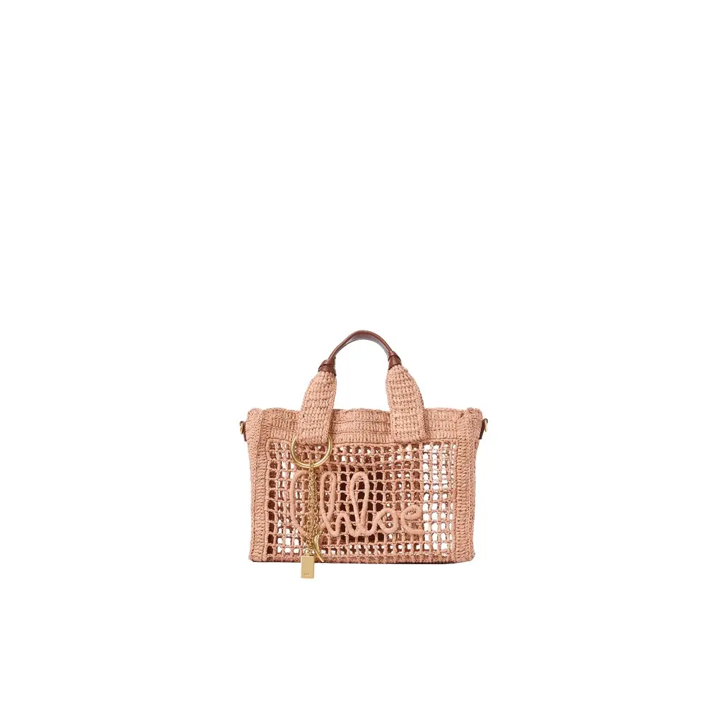 Chloé Small Summer Banana east-west tote bag with strap in raffia | Image 1 Chloé Small Summer Banana east-west tote bag with strap in raffia | Image 1
