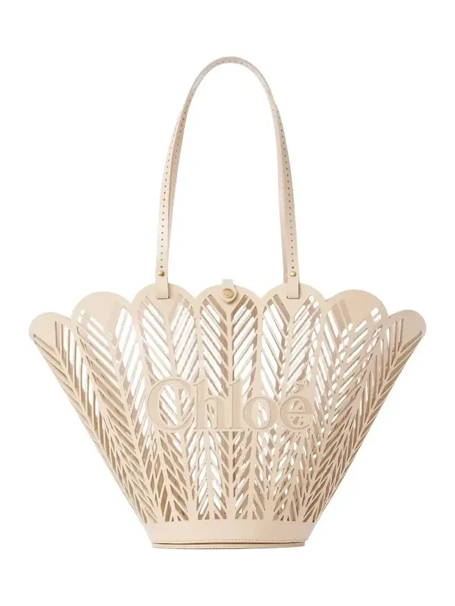 Chloé Chloé Soleil basket bag in patent calfskin
