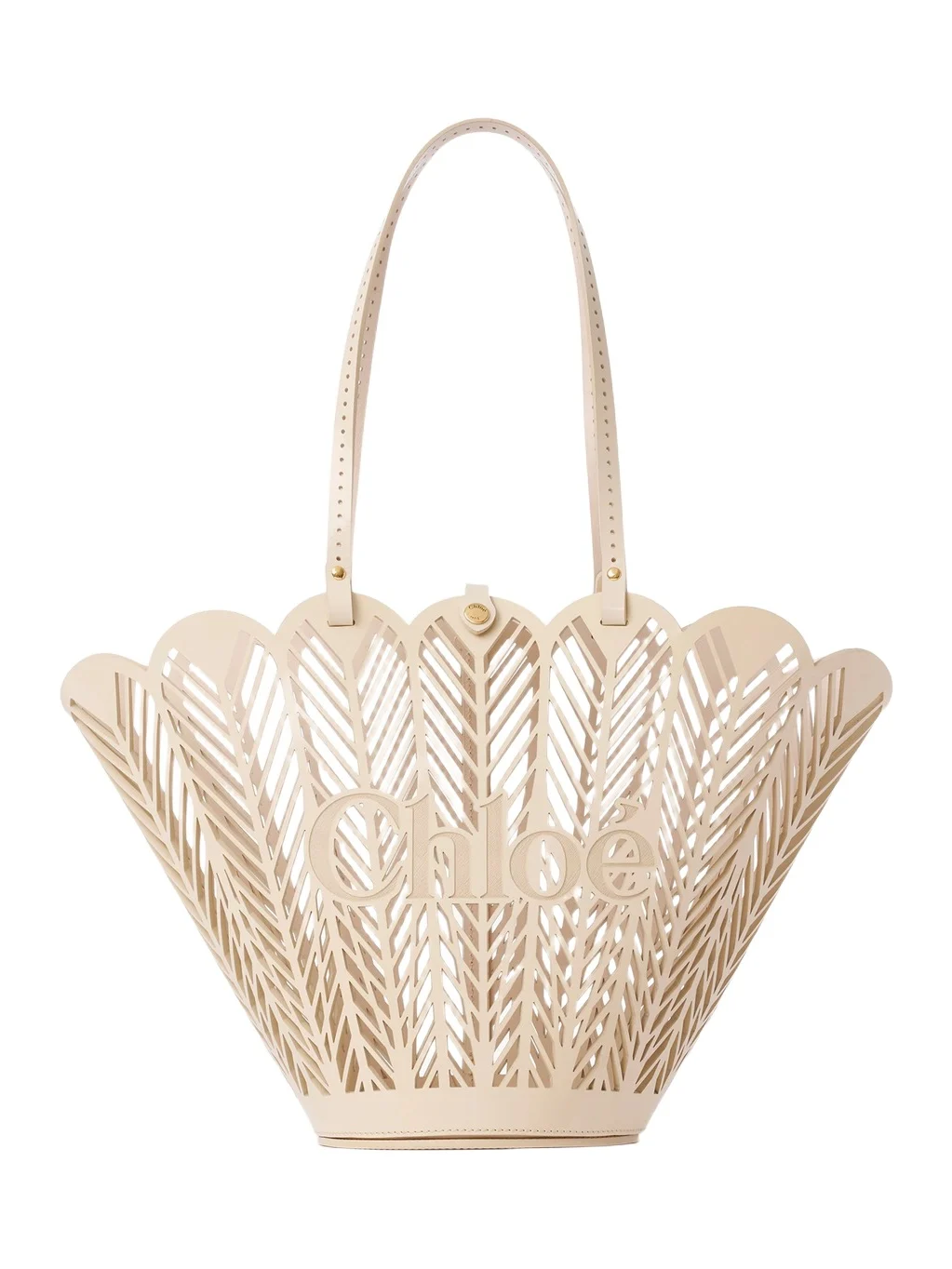 Chloé Chloé Soleil basket bag in patent calfskin
