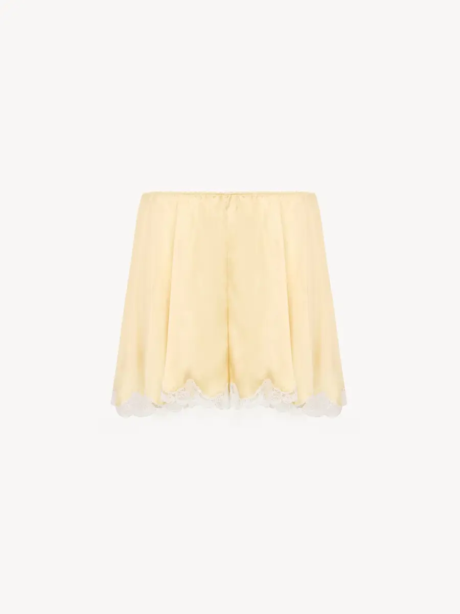 Chloé Fluid shorts in washed silk satin & lace | Thumbnail 2 Chloé Fluid shorts in washed silk satin & lace | Thumbnail 2