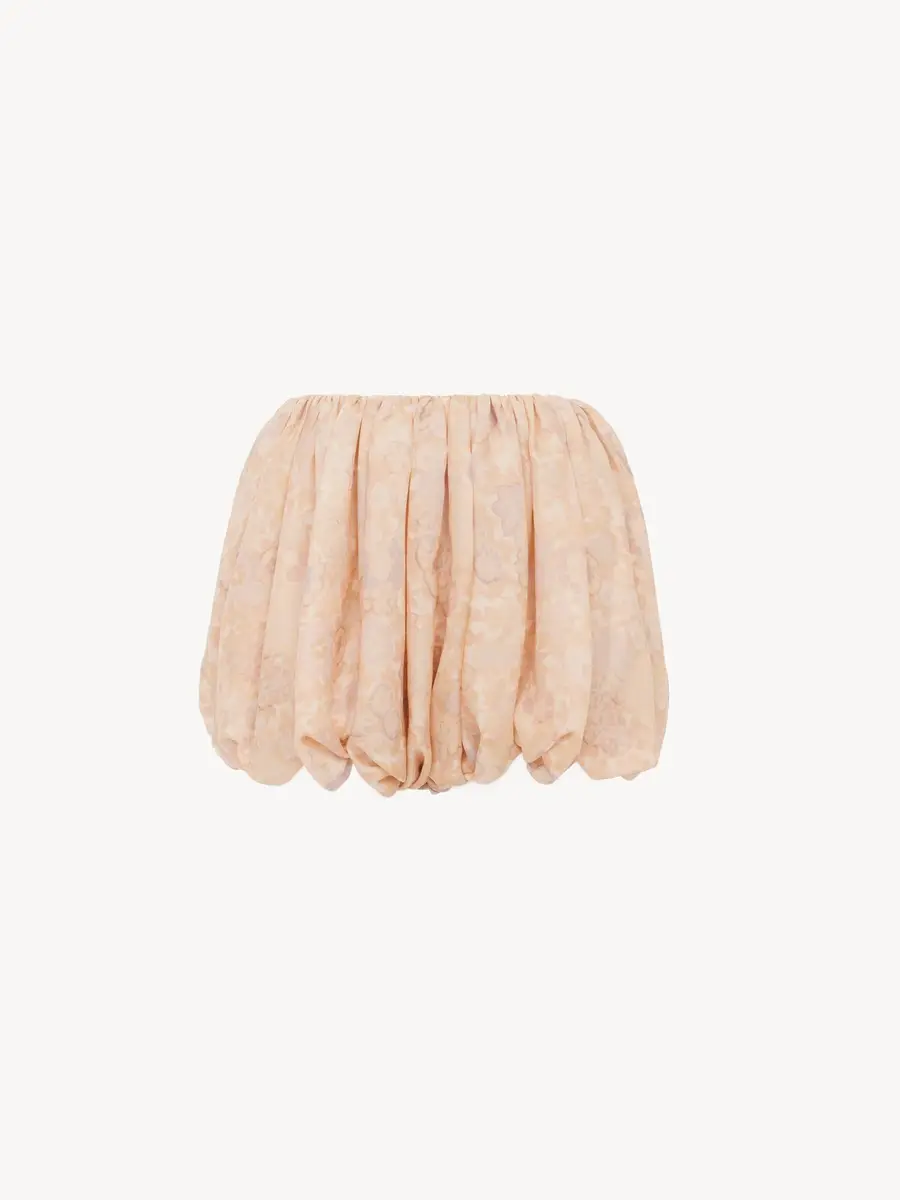 Chloé Mini bloomer shorts in silk charmeuse | Thumbnail 2