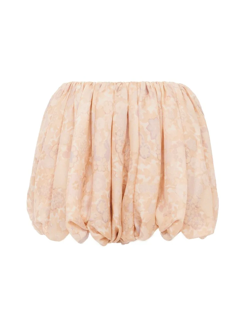 Chloé Mini bloomer shorts in silk charmeuse
