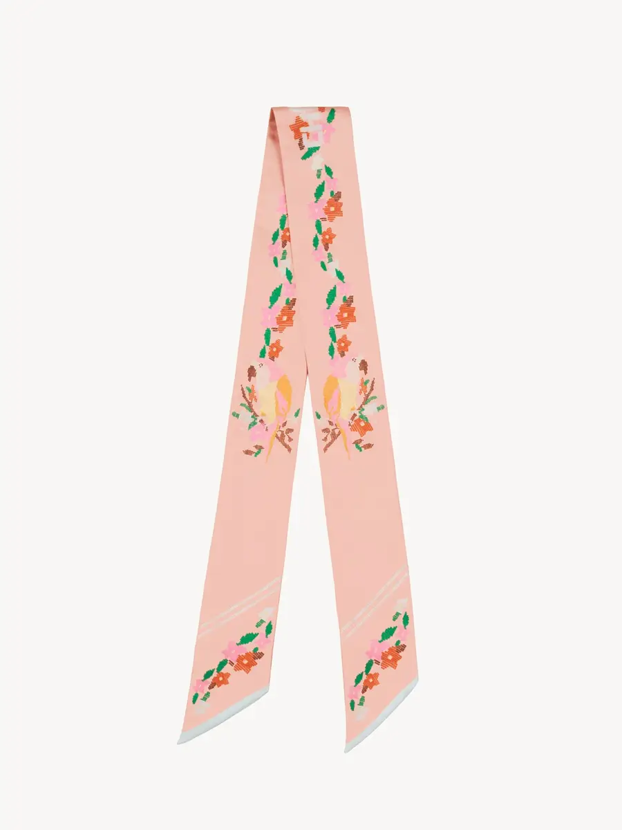 Chloé The Chloé Parrot bandeau scarf in silk twill | Thumbnail 2