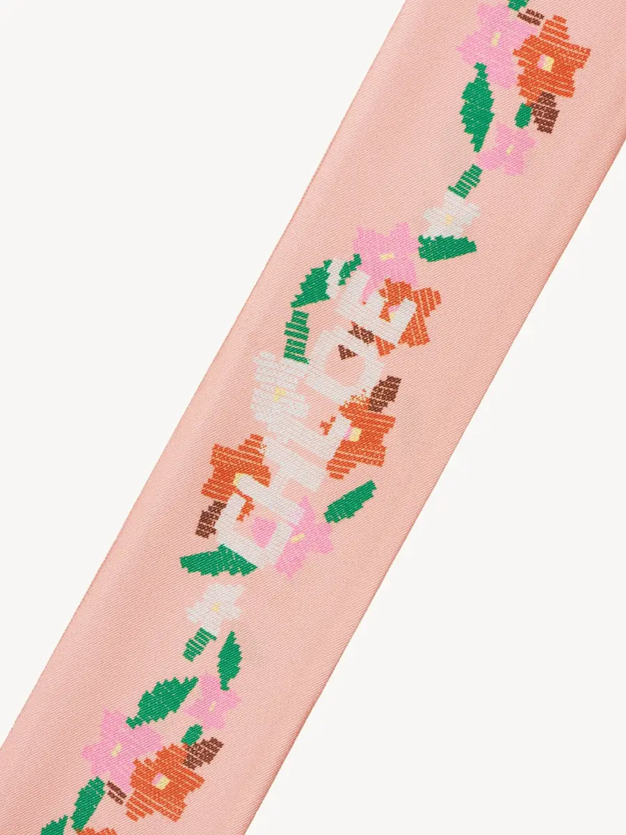 Chloé The Chloé Parrot bandeau scarf in silk twill | Thumbnail 4
