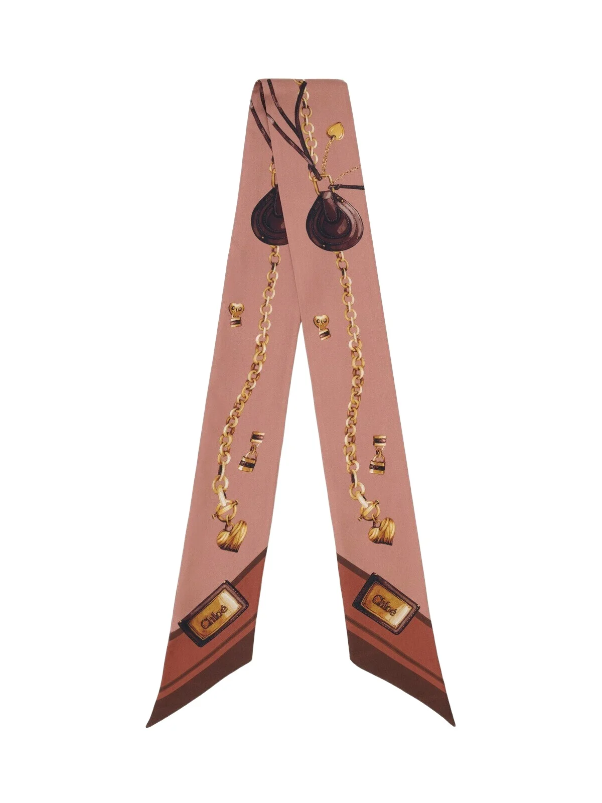The Chloé Paddington bandeau scarf in silk twill