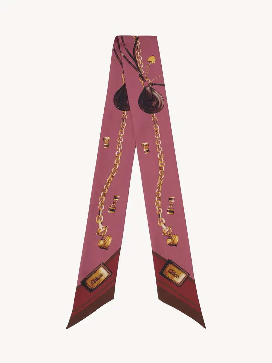 Chloé The Chloé Paddington bandeau scarf in silk twill | Thumbnail 2 Chloé The Chloé Paddington bandeau scarf in silk twill | Thumbnail 2