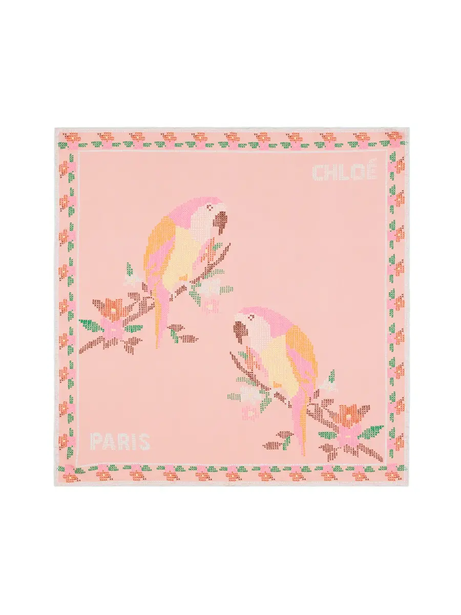 Chloé The Chloé Parrot square scarf in silk twill | Image 1 Chloé The Chloé Parrot square scarf in silk twill | Image 1