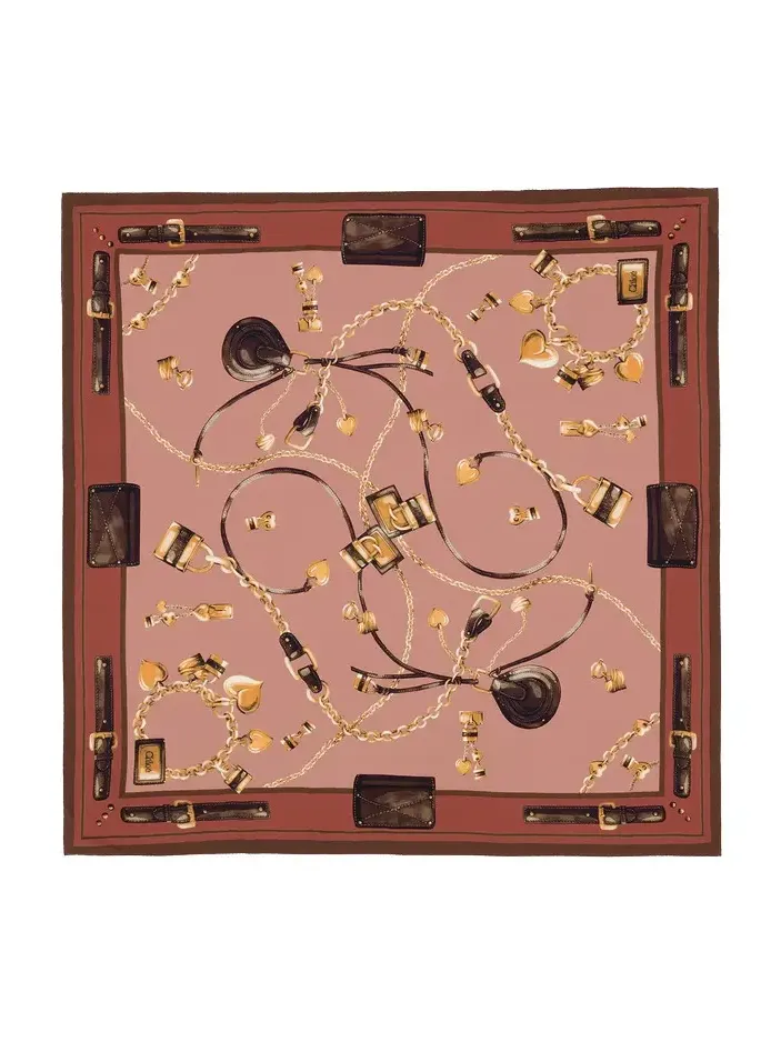 The Chloé Paddington square scarf in silk twill