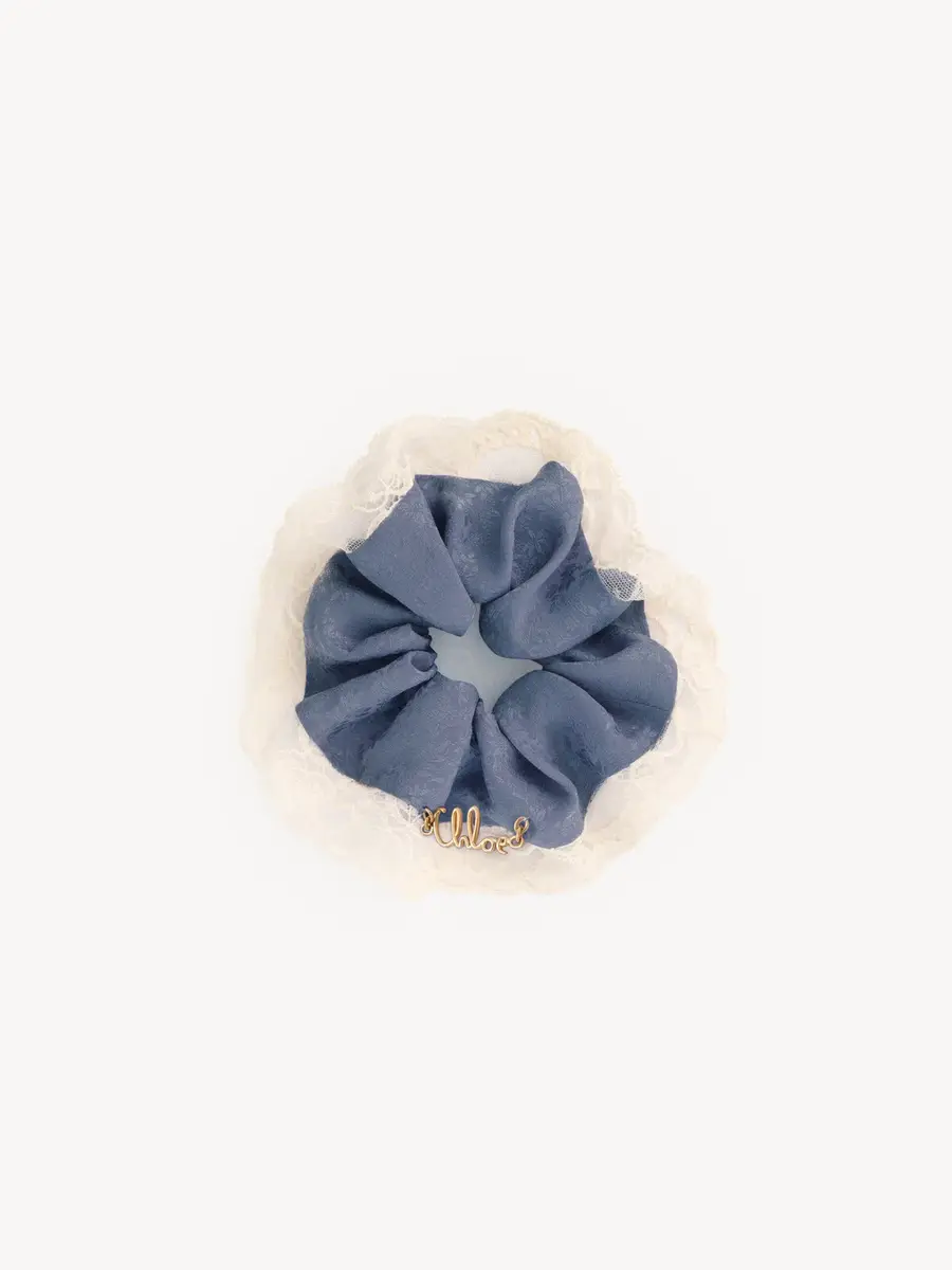 Chloé The Chloé Poetic scrunchie in silk & lace | Thumbnail 2 Chloé The Chloé Poetic scrunchie in silk & lace | Thumbnail 2