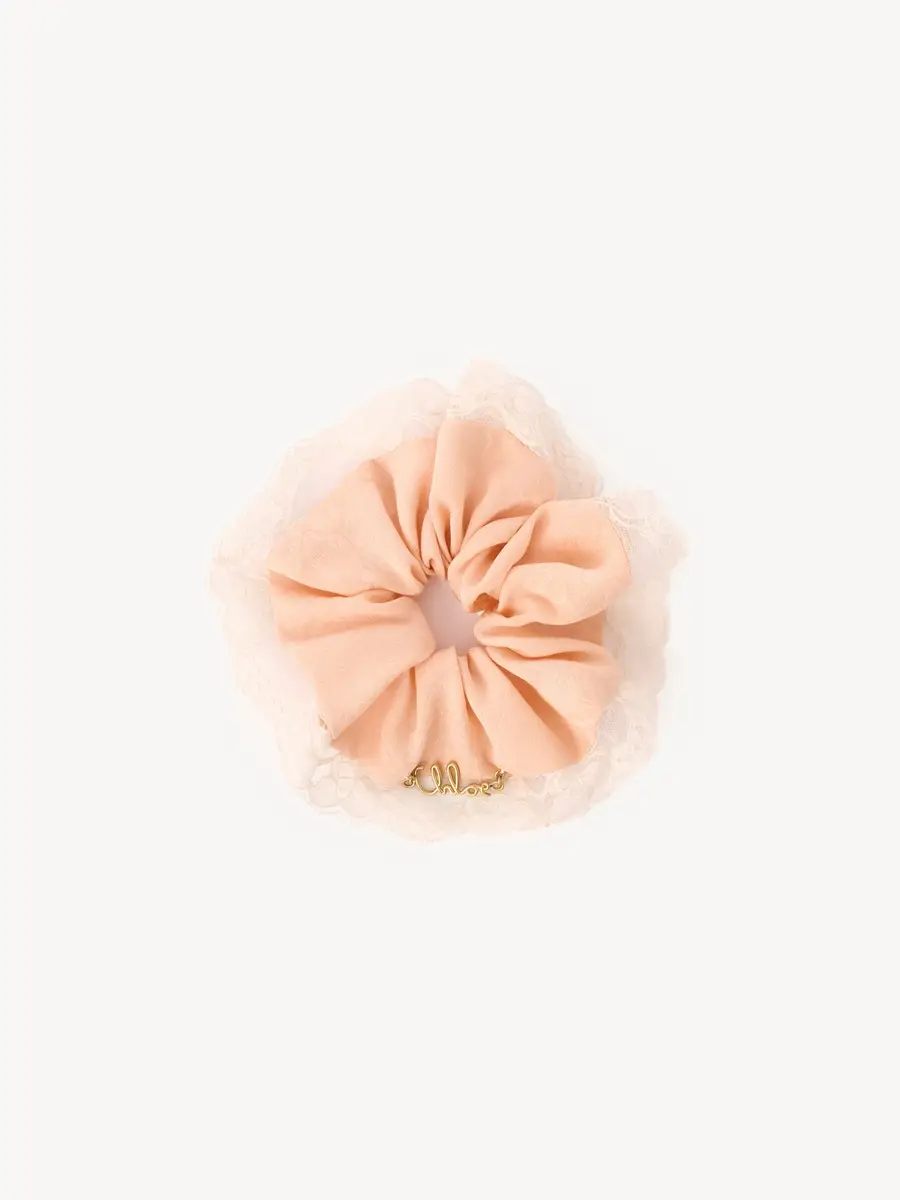 Chloé The Chloé Poetic scrunchie in silk & lace | Thumbnail 2 Chloé The Chloé Poetic scrunchie in silk & lace | Thumbnail 2