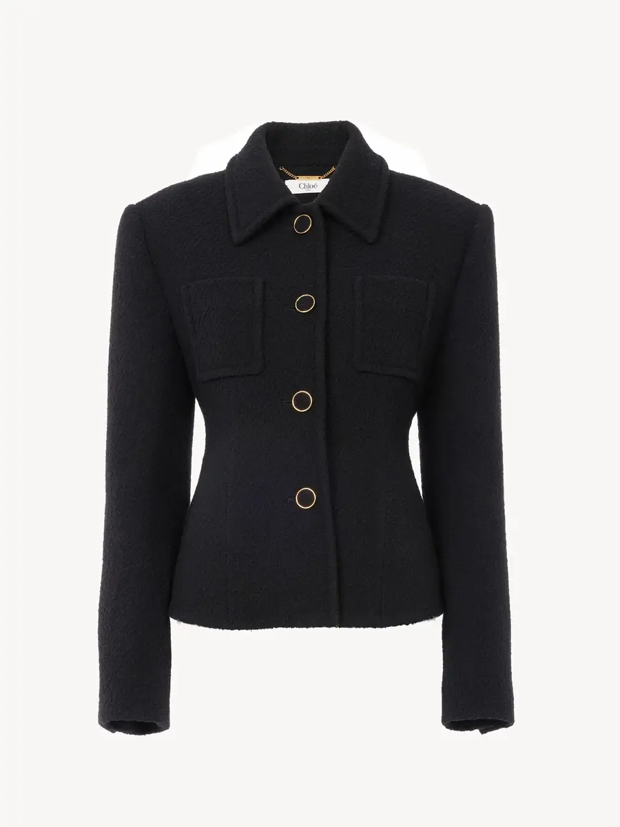 Chloé Fitted tailored jacket in wool bouclette | Thumbnail 2 Chloé Fitted tailored jacket in wool bouclette | Thumbnail 2