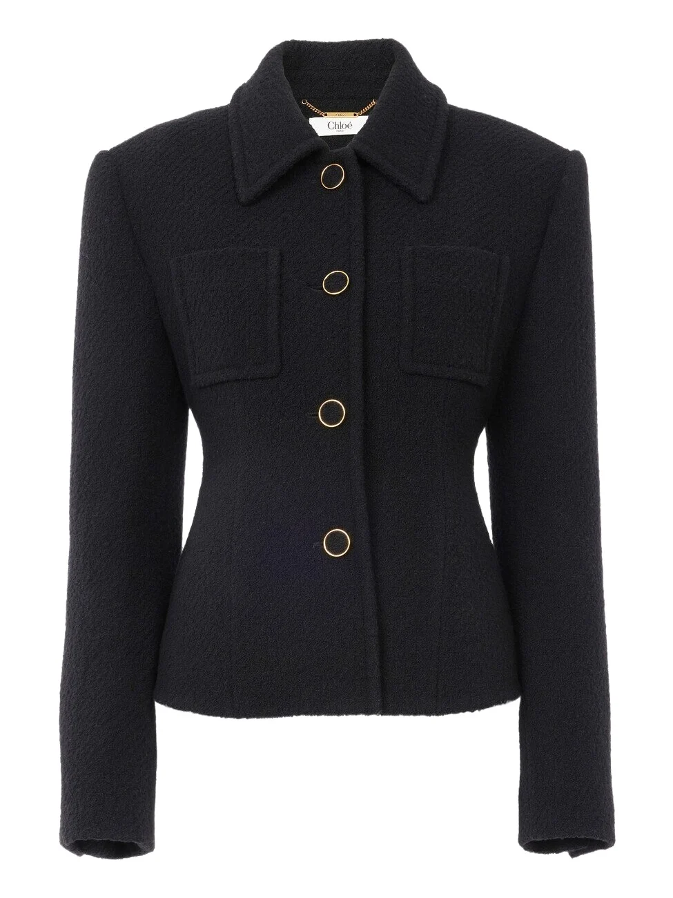 Chloé Fitted tailored jacket in wool bouclette