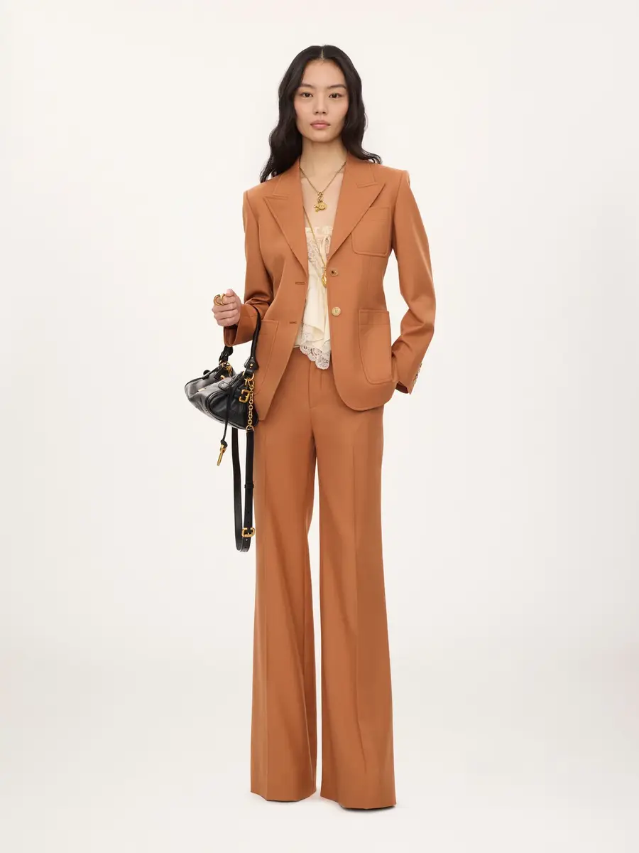 Chloé Single-breasted tailored jacket in wool gabardine | Thumbnail 3 Chloé Single-breasted tailored jacket in wool gabardine | Thumbnail 3
