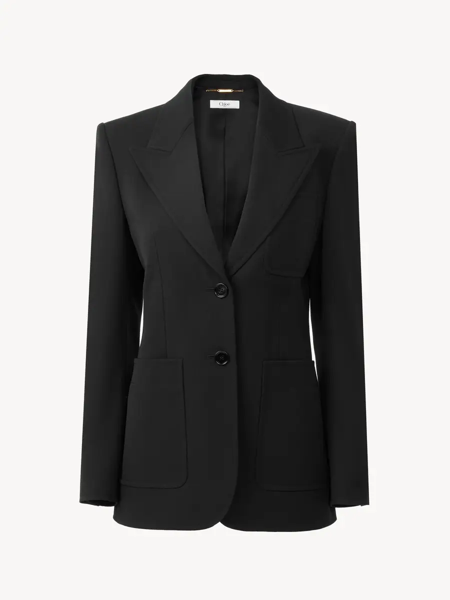 Chloé Single-breasted tailored jacket in wool grain de poudre | Thumbnail 2 Chloé Single-breasted tailored jacket in wool grain de poudre | Thumbnail 2