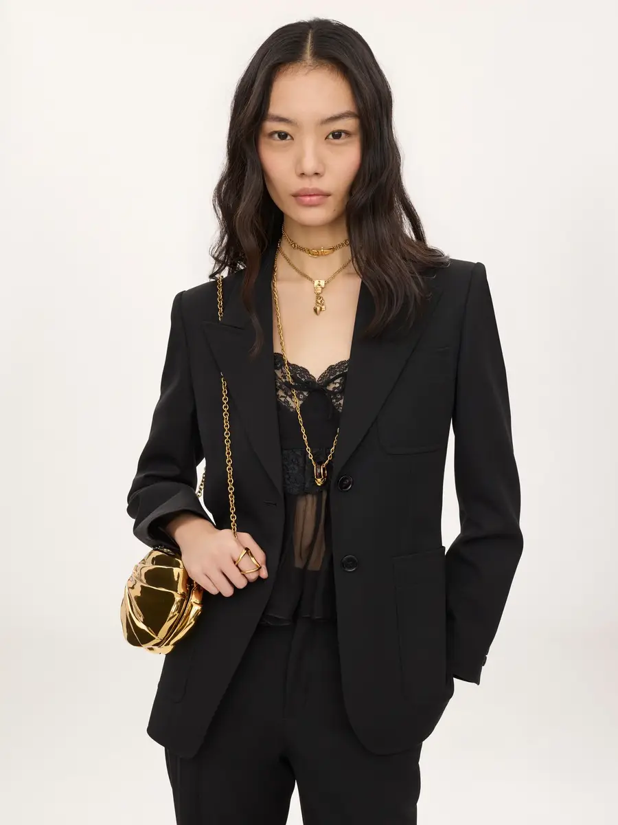 Chloé Single-breasted tailored jacket in wool grain de poudre | Thumbnail 4 Chloé Single-breasted tailored jacket in wool grain de poudre | Thumbnail 4