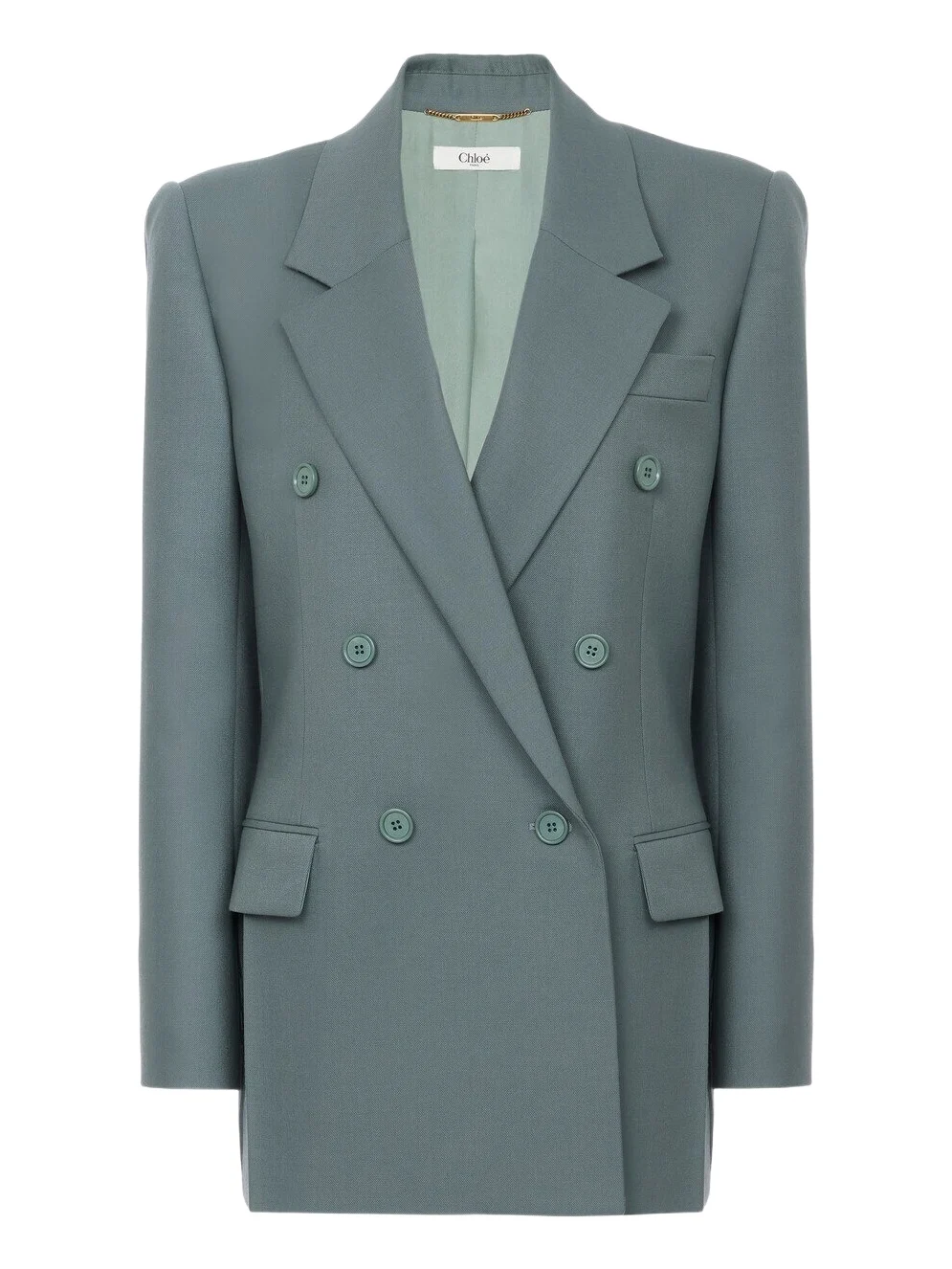 Double-breasted tailored jacket in wool gabardine Double-breasted tailored jacket in wool gabardine