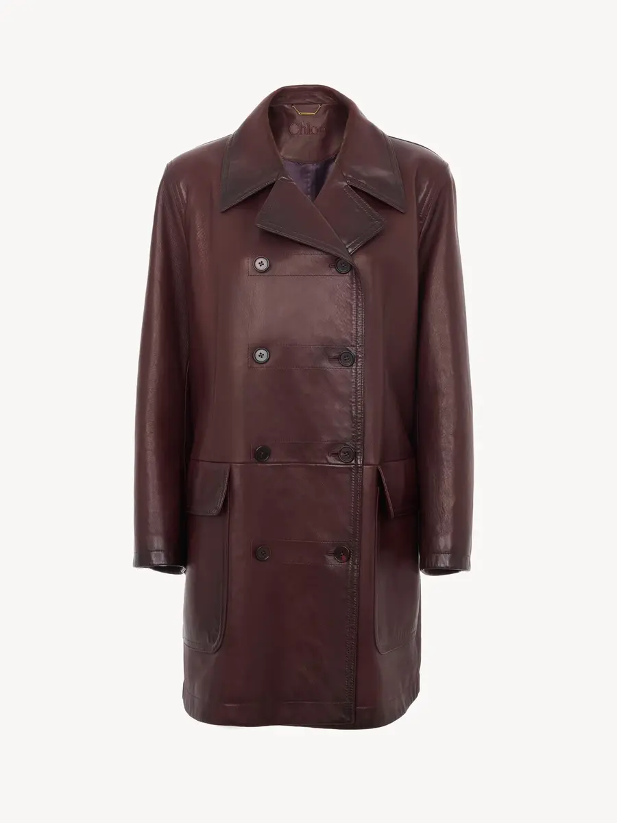 Chloé Double-breasted carcoat in leather | Thumbnail 2 Chloé Double-breasted carcoat in leather | Thumbnail 2
