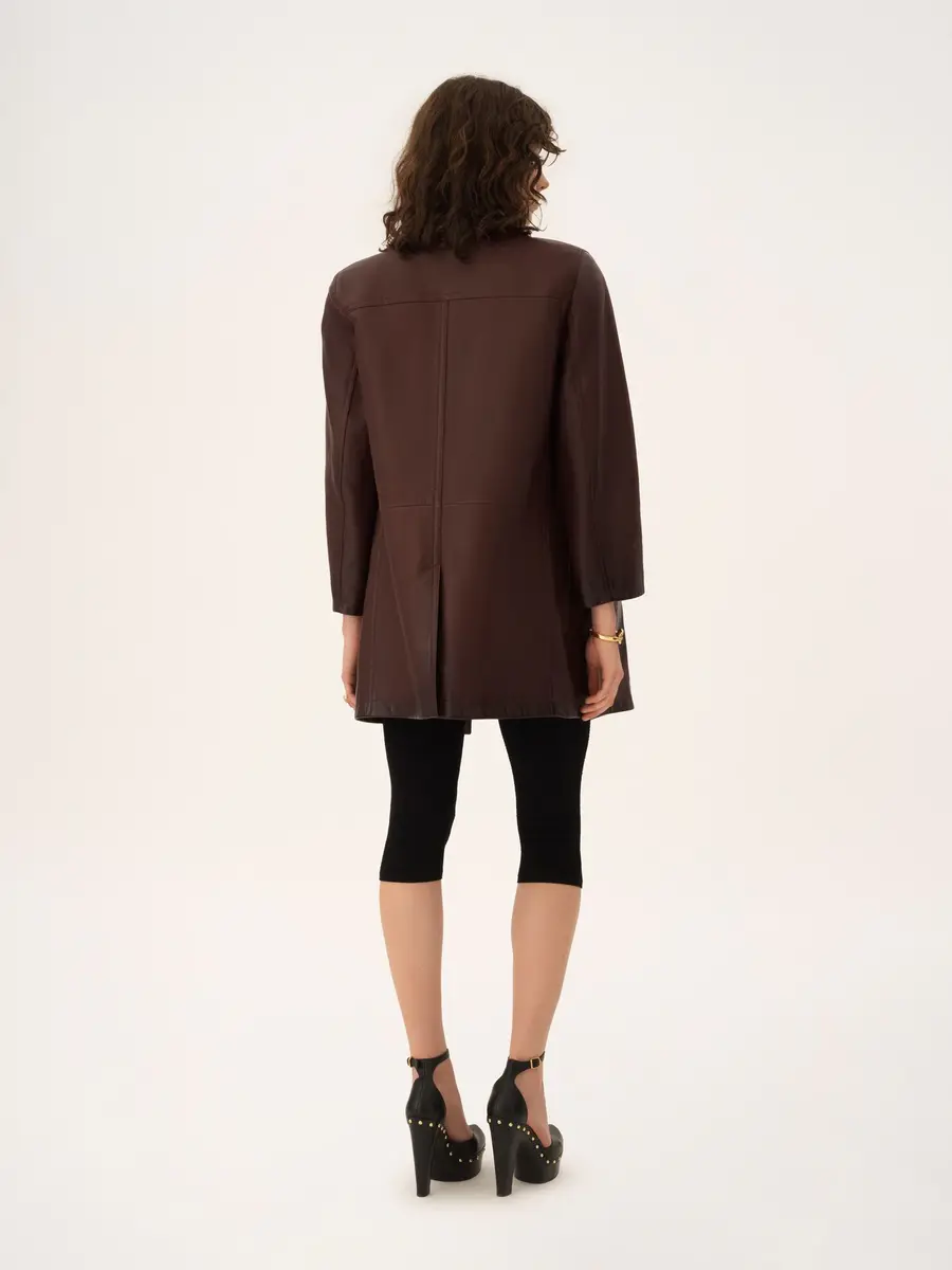 Chloé Double-breasted carcoat in leather | Thumbnail 5 Chloé Double-breasted carcoat in leather | Thumbnail 5