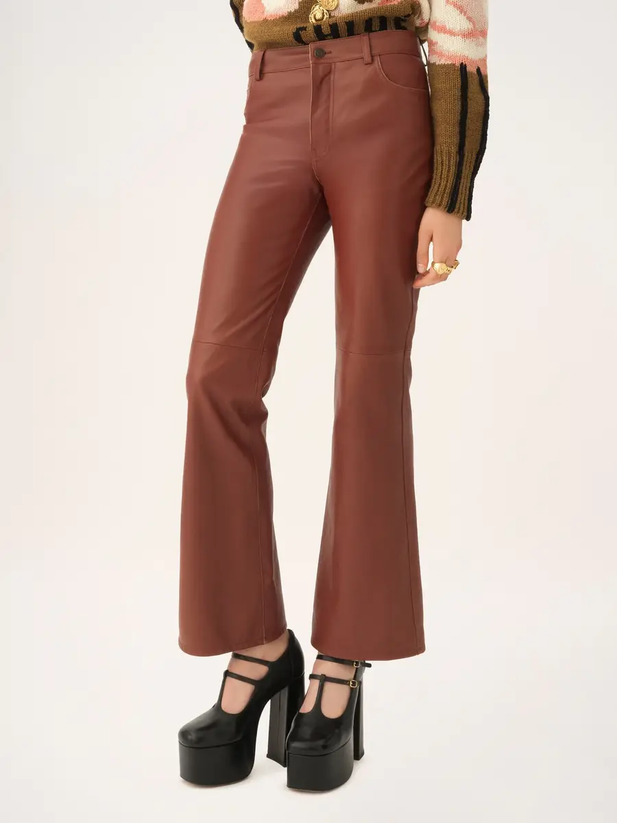 Chloé Flared pants in leather | Thumbnail 4