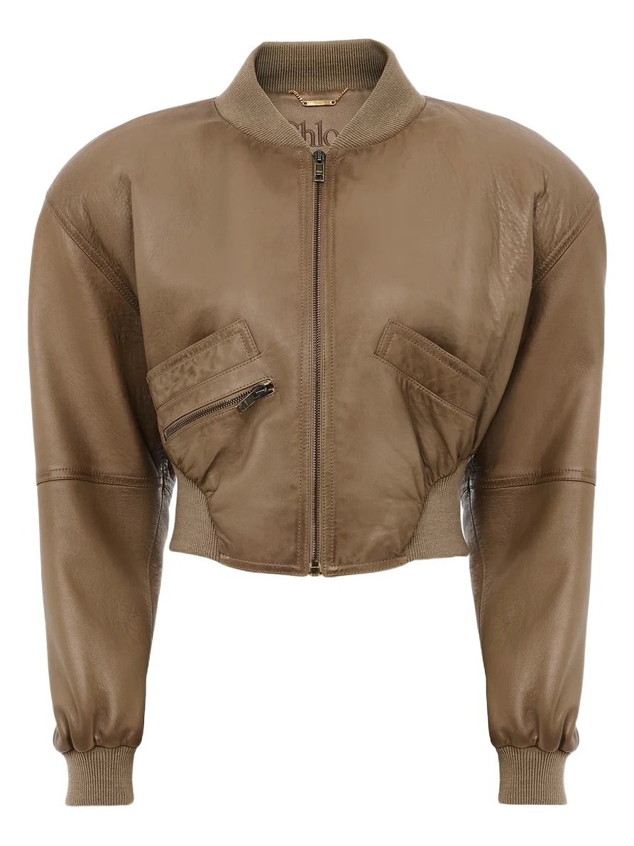 Chloé Cropped blouson in leather
