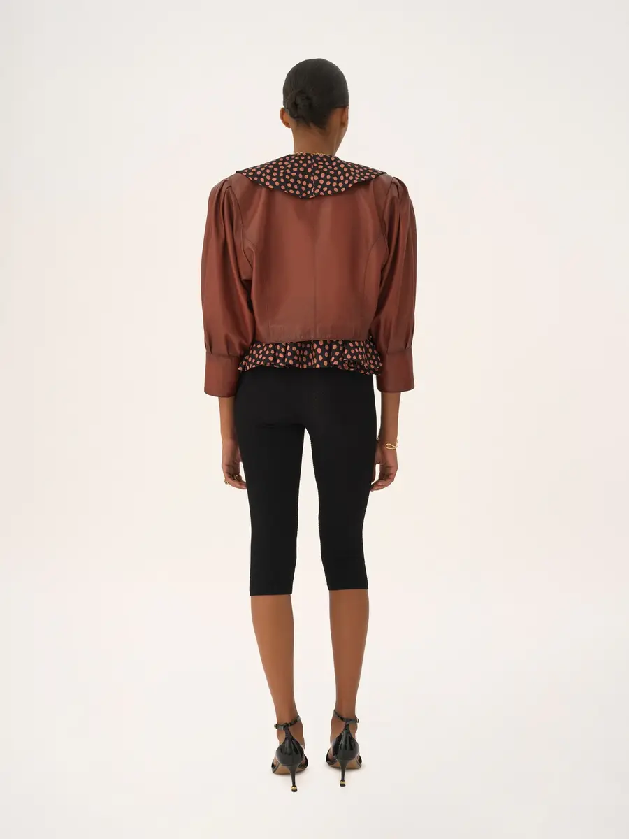 Chloé Cropped collarless jacket in leather | Thumbnail 5 Chloé Cropped collarless jacket in leather | Thumbnail 5