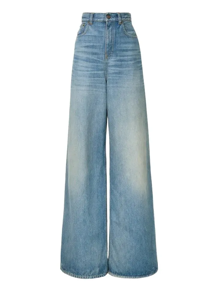 High-rise wide-leg jeans in denim High-rise wide-leg jeans in denim