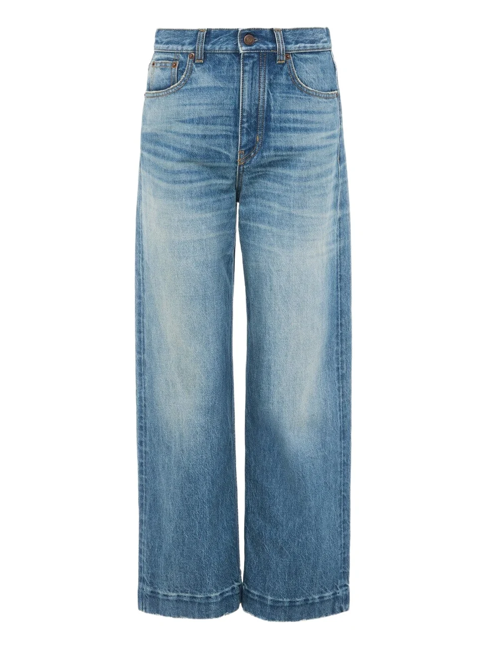 High-rise cropped jeans in denim High-rise cropped jeans in denim