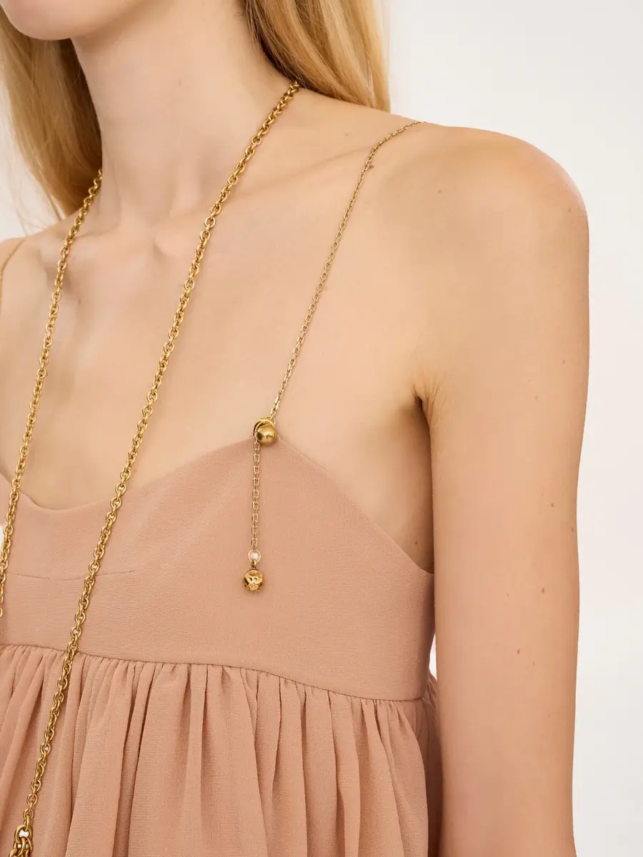 Chloé Sleeveless ruffle top in silk georgette | Thumbnail 6