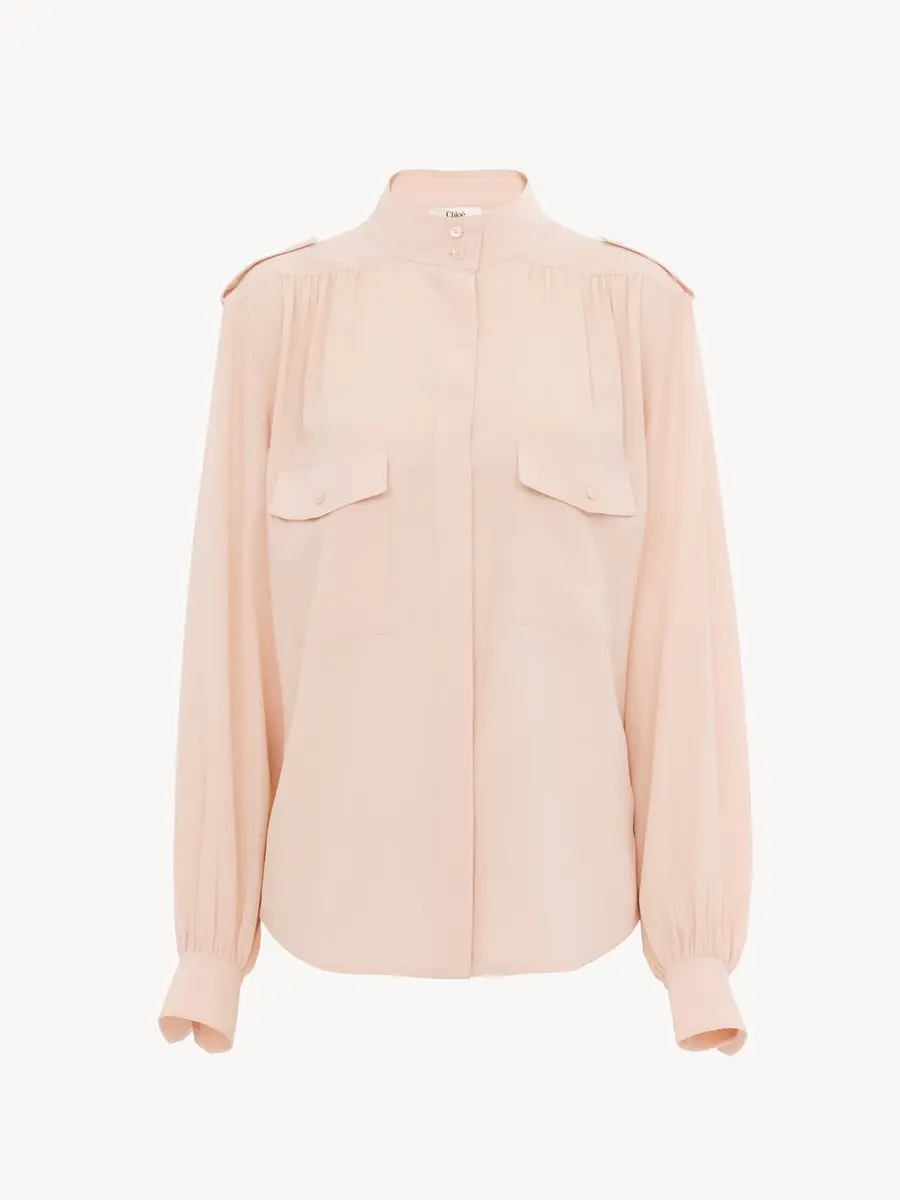 Chloé Gathered blouse in crêpe de chine | Thumbnail 2 Chloé Gathered blouse in crêpe de chine | Thumbnail 2