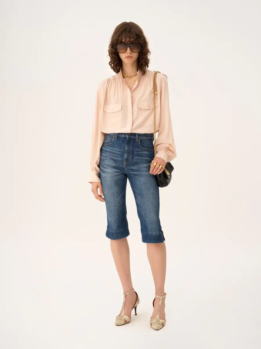 Chloé Gathered blouse in crêpe de chine | Thumbnail 3 Chloé Gathered blouse in crêpe de chine | Thumbnail 3
