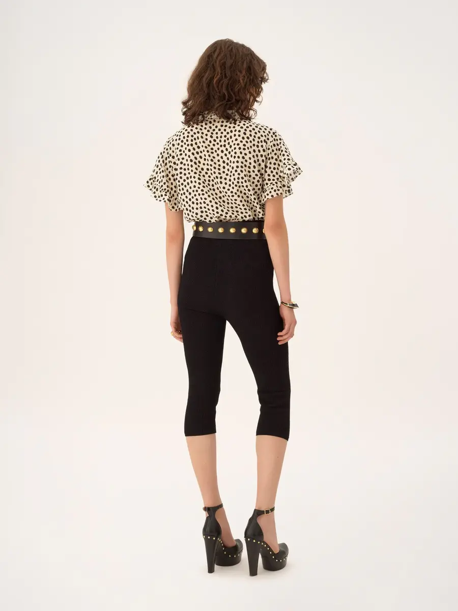 Chloé Short-sleeve ruffle top in crêpe de chine | Thumbnail 5 Chloé Short-sleeve ruffle top in crêpe de chine | Thumbnail 5