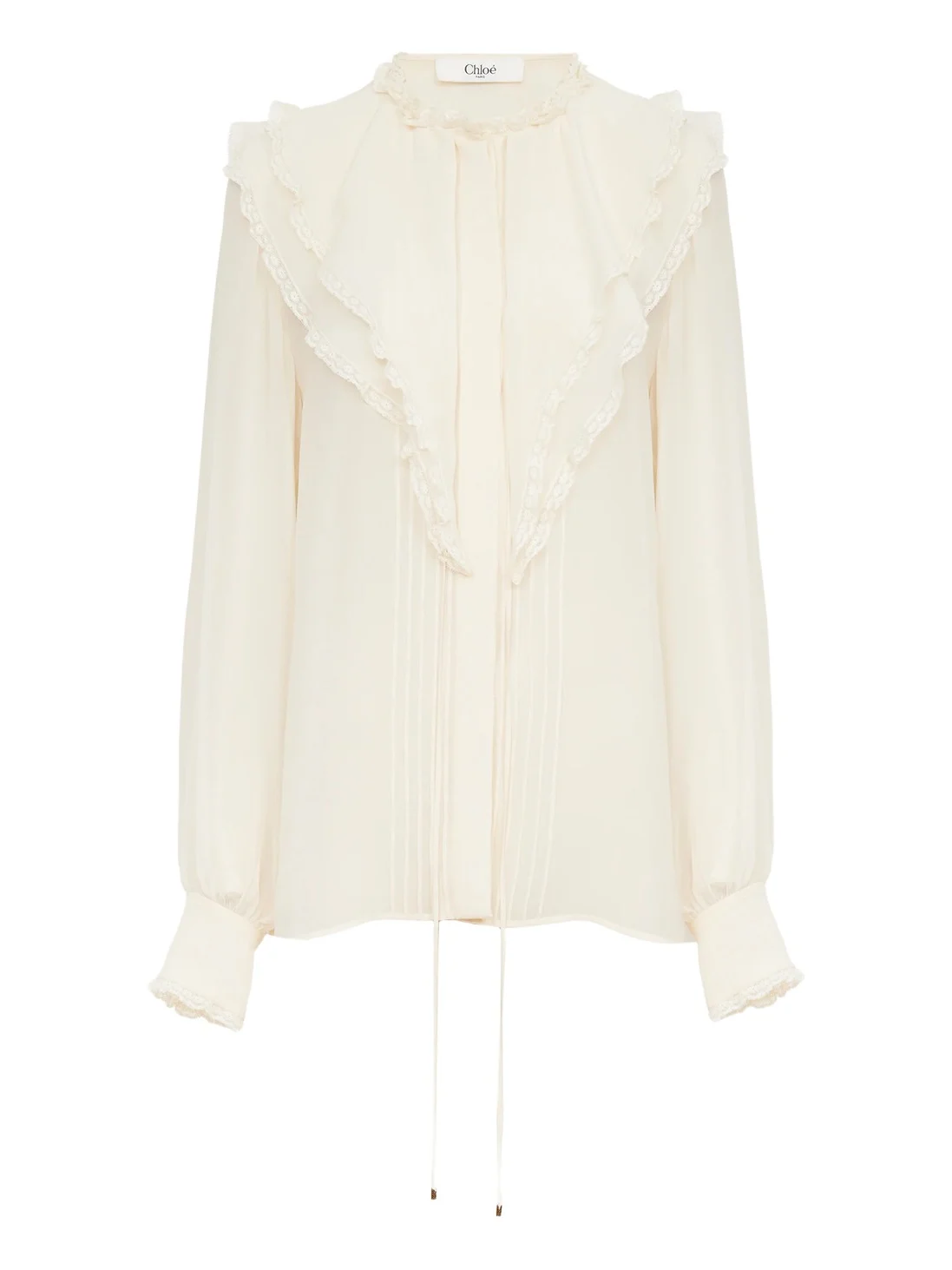 Chloé Ruffled blouse in silk georgette
