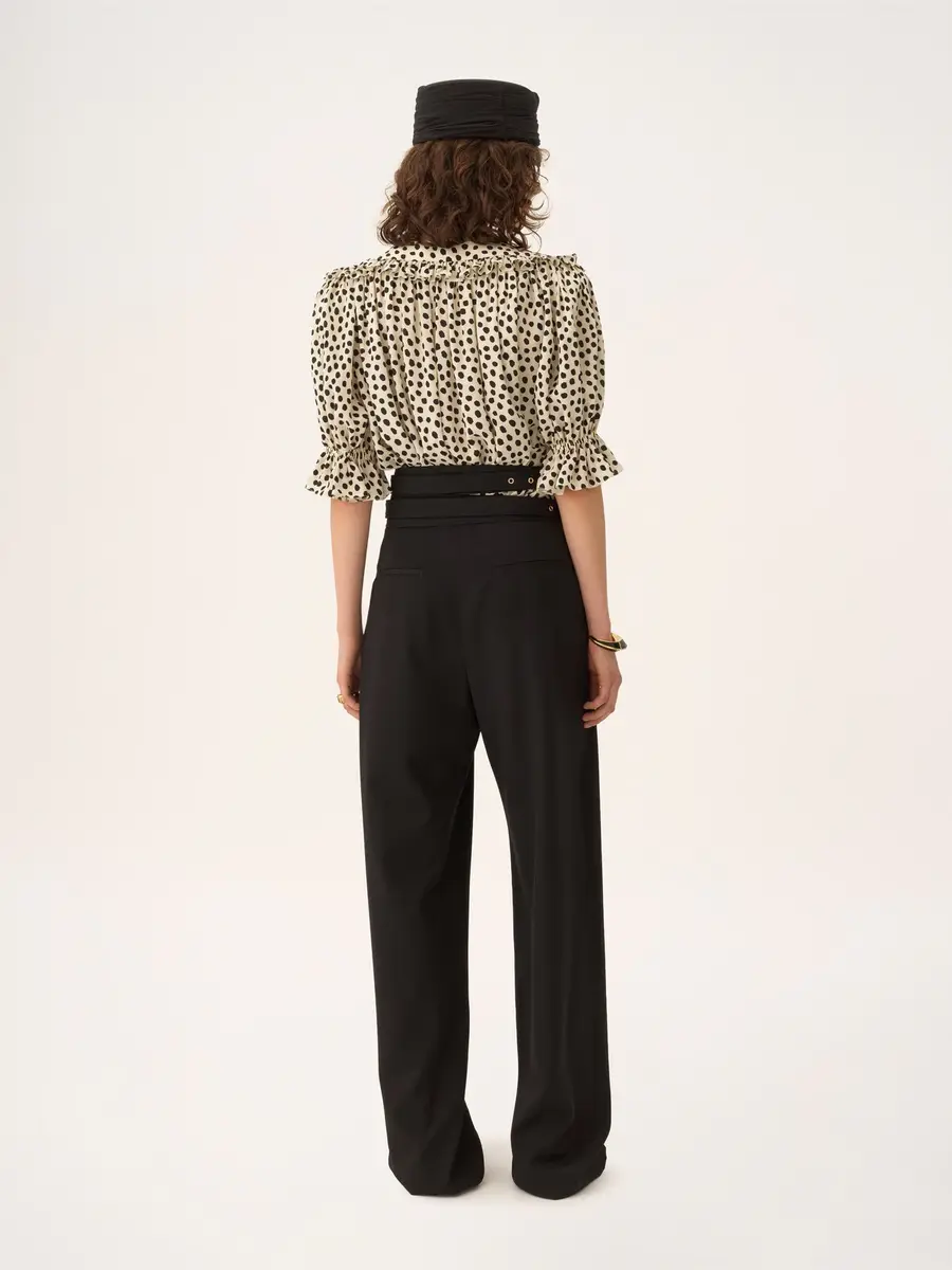 Chloé Puff-sleeve ruffle top in crêpe de chine | Thumbnail 5 Chloé Puff-sleeve ruffle top in crêpe de chine | Thumbnail 5