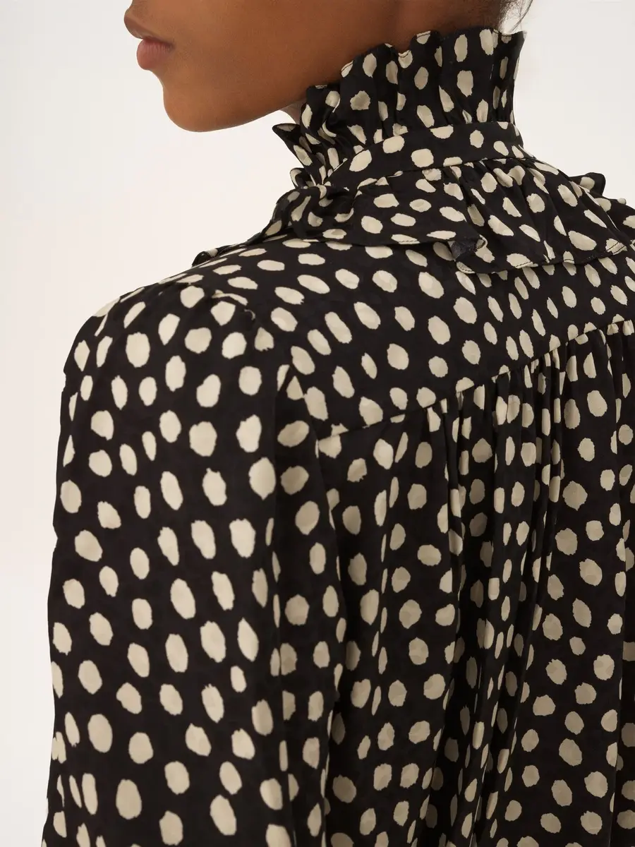 Chloé Tie-front ruffled blouse in silk jacquard | Thumbnail 7 Chloé Tie-front ruffled blouse in silk jacquard | Thumbnail 7