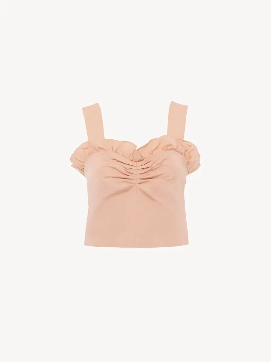 Chloé Cropped fitted tank top in technical taffeta | Thumbnail 2 Chloé Cropped fitted tank top in technical taffeta | Thumbnail 2