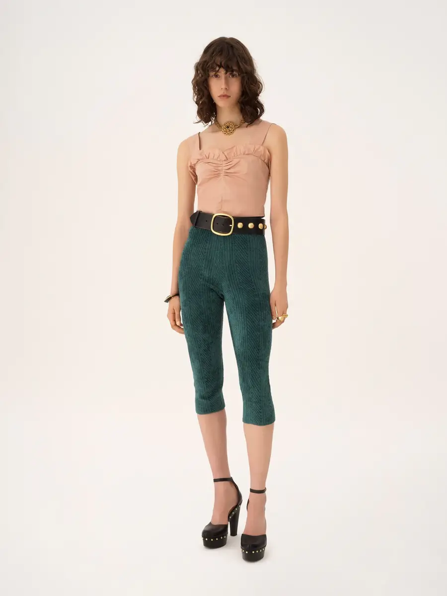 Chloé Cropped fitted tank top in technical taffeta | Thumbnail 3 Chloé Cropped fitted tank top in technical taffeta | Thumbnail 3