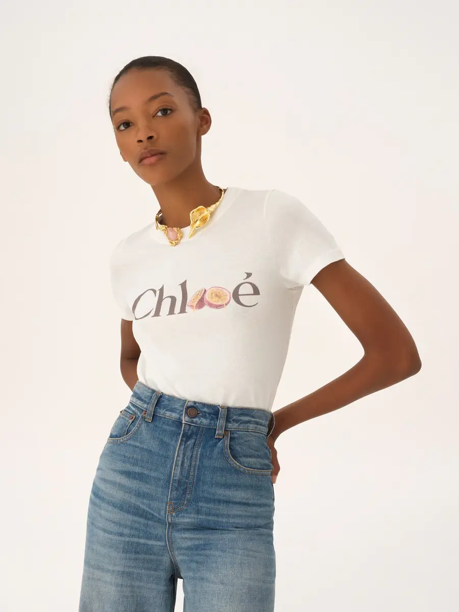 Chloé Baby fit logo T-shirt in cotton jersey | Thumbnail 4 Chloé Baby fit logo T-shirt in cotton jersey | Thumbnail 4