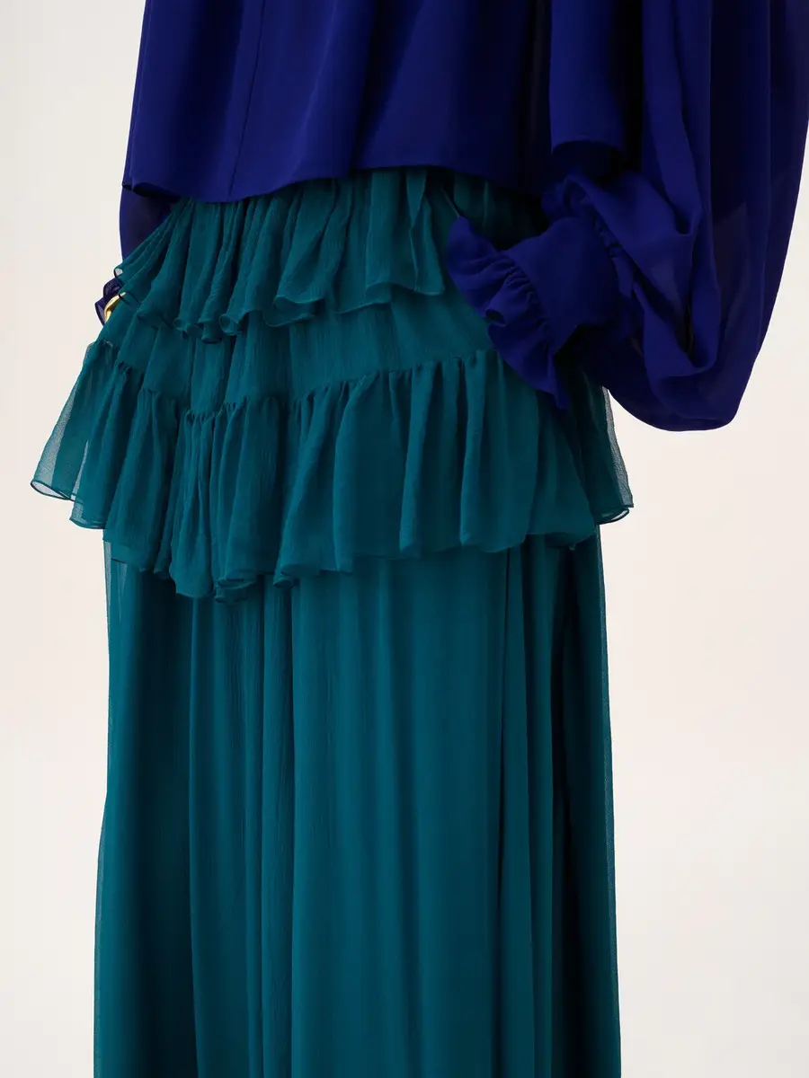 Chloé Ruffled long skirt in silk mousseline | Thumbnail 6 Chloé Ruffled long skirt in silk mousseline | Thumbnail 6