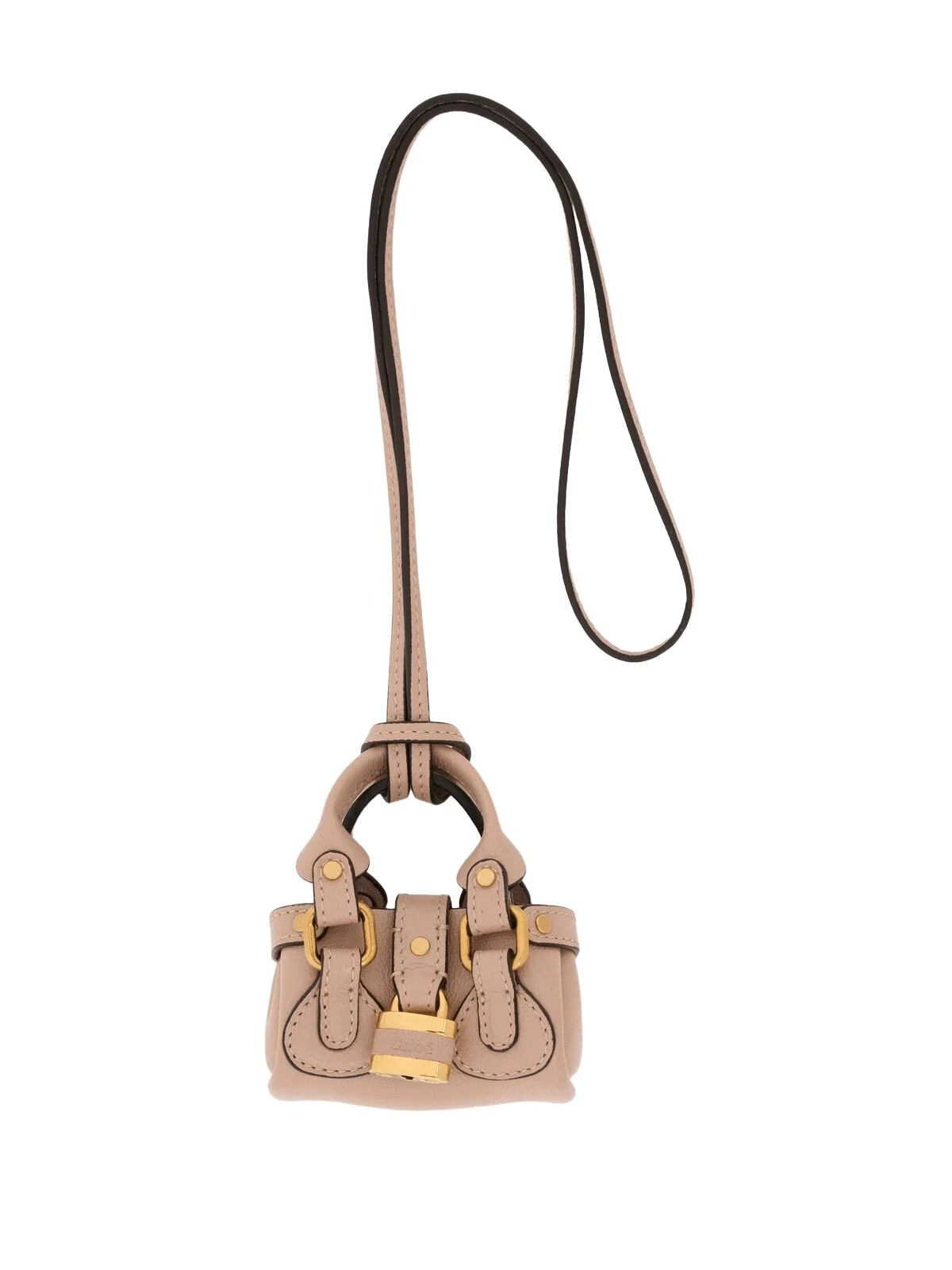 Chloé Chloé Symbols Mini Paddington bag charm in grained leather