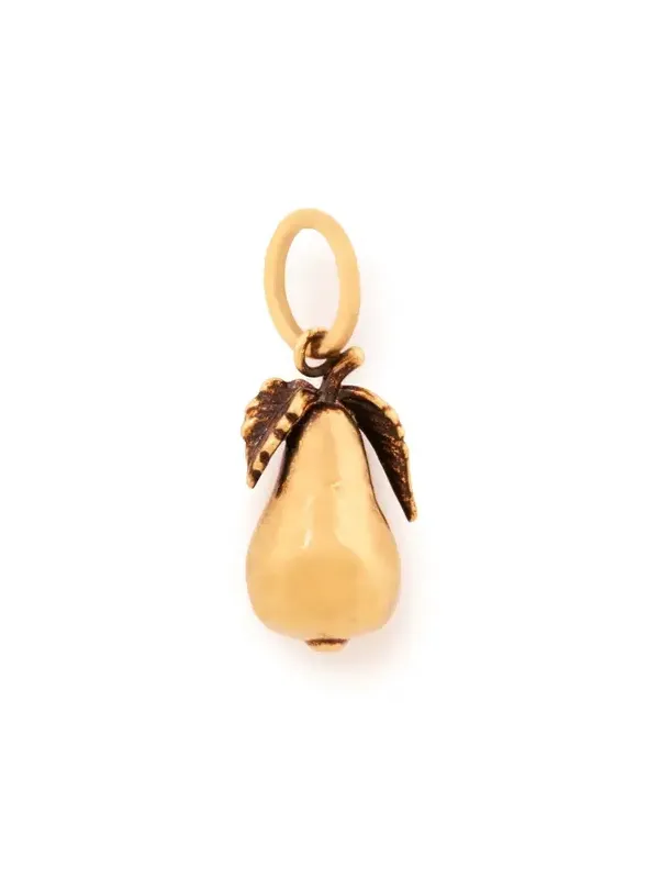 Pear charm in brass Pear charm in brass