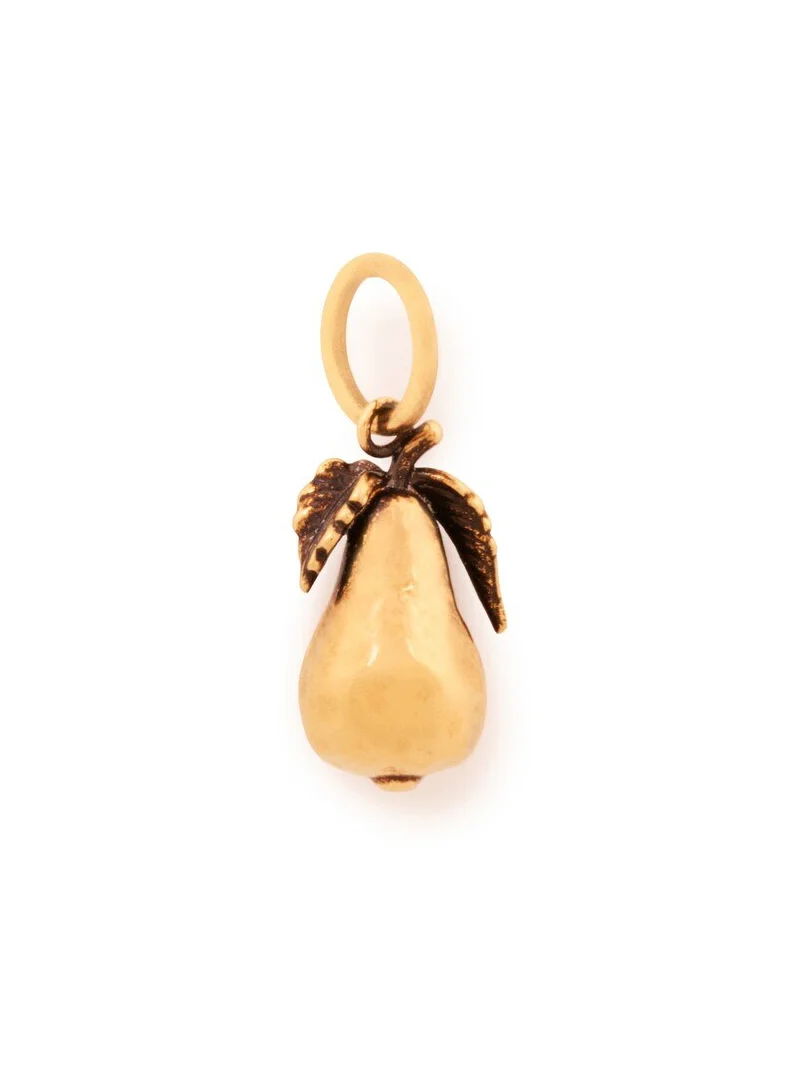 Pear charm in brass Pear charm in brass