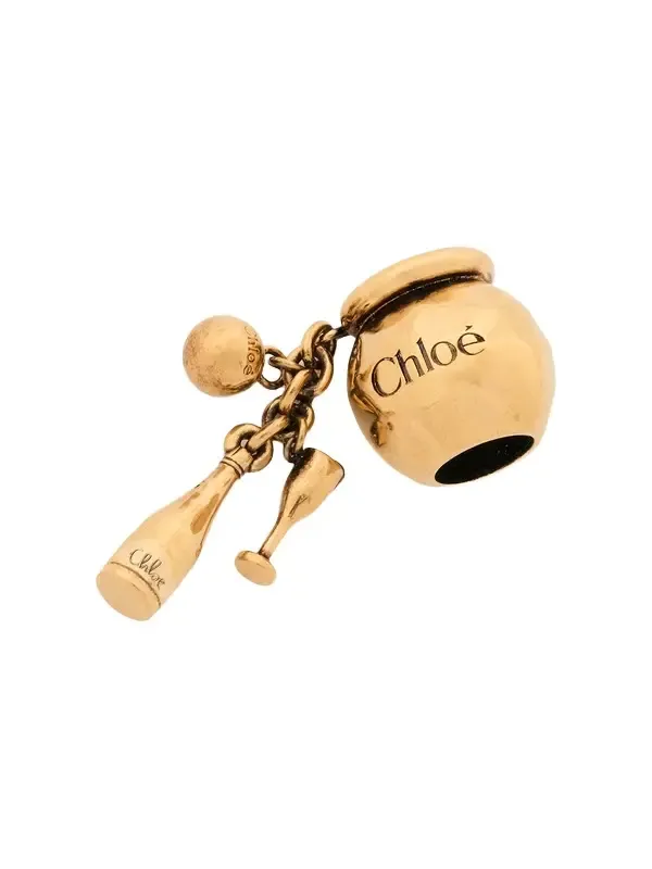 Chloé Sphere Bottle & Glass Dice charm for Bracelet bag in brass